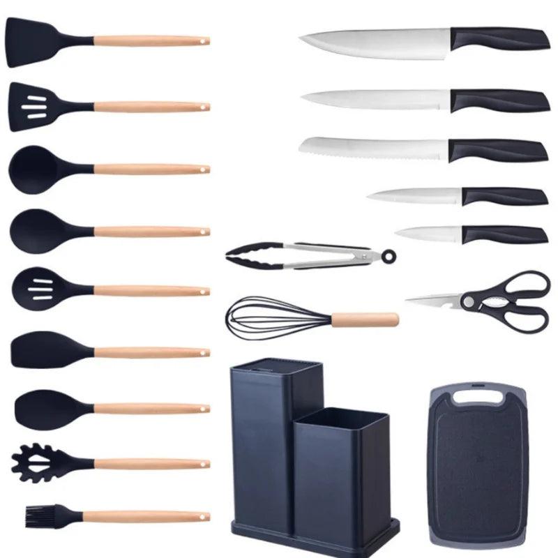 Kit Completo Jogo  Utensílios de Cozinha De 19 Peç