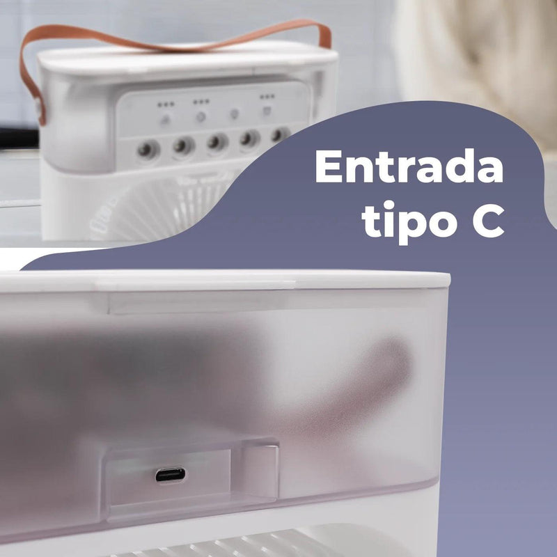 Mini Climatizador De Ar c/ Reservatorio Para Água e Gelo - IceMist®