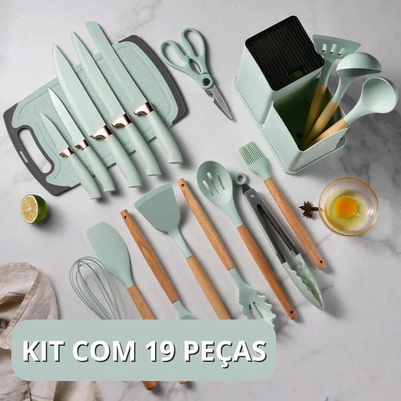 Kit Completo Jogo  Utensílios de Cozinha De 19 Peç